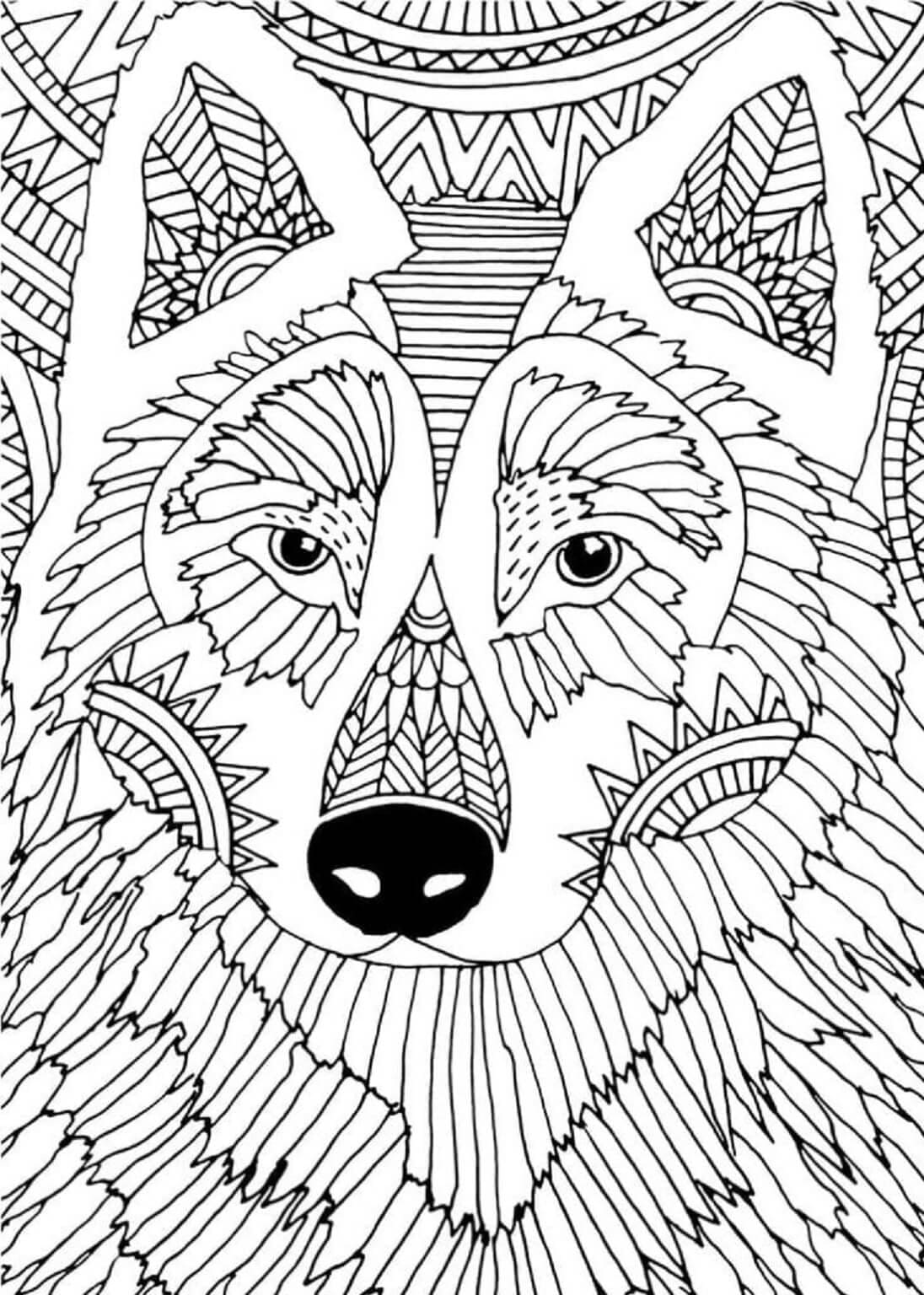 Mandalas Loup 19